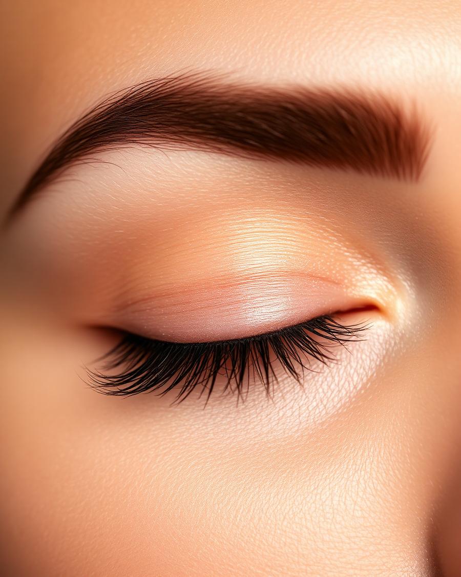 Kening dan bulu mata yang telah dirawat